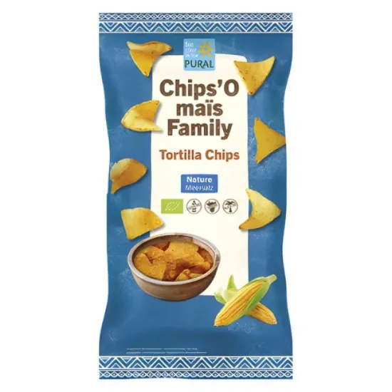 Nachos καλαμποκιού φυσική γεύση