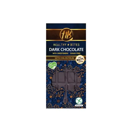 Σοκολάτα υγείας 82,7% κακάο με πρωτόγαλα