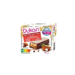 Dukan Μπάρες βρώμης με επικάλυψη μαύρης σοκολάτας & γεύση πικραμύγδαλο 4τμχ