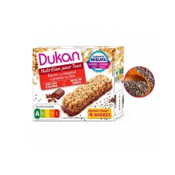 Dukan μπάρες βρώμης με σπόρους chia & επικάλυψη σοκολάτας 4τμχ