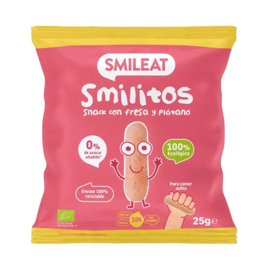 Σνακ καλαμποκιού με φράουλα-μπανάνα