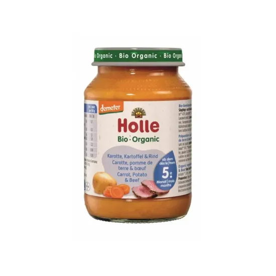 Bio Βρεφική κρέμα με καρότο, πατάτα, μοσχάρι χωρίς γλουτένη