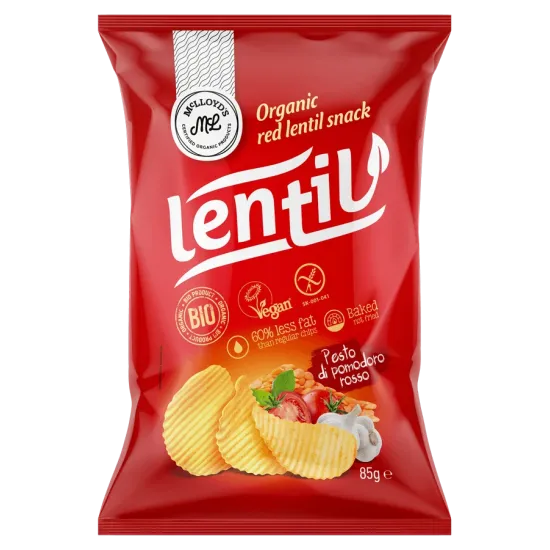 Τσιπς Κόκκινης Φακής με Γεύση Πέστο Ρόσο