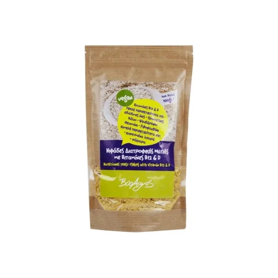 Νιφάδες Διατροφικής Μαγιάς με Βιταμίνη Β12 & D