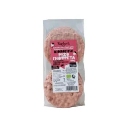 Ρυζογκοφρέτες με επικάλυψη γιαουρτιού και φράουλα