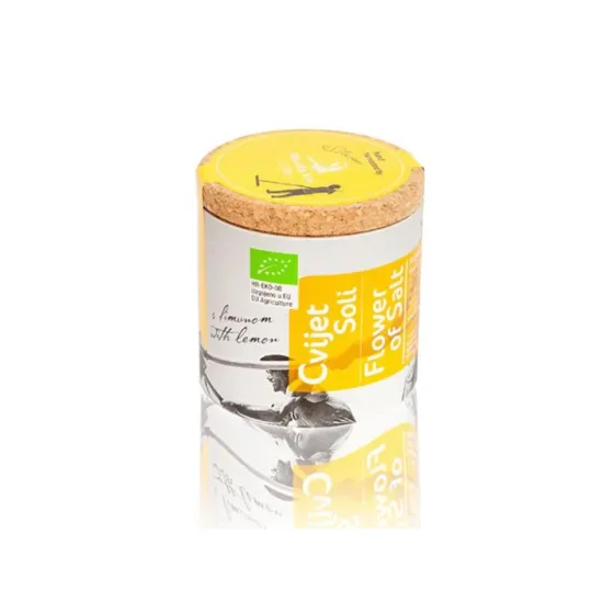 Ανθός αλατιού με λεμόνι σε χάρτινο κουτί