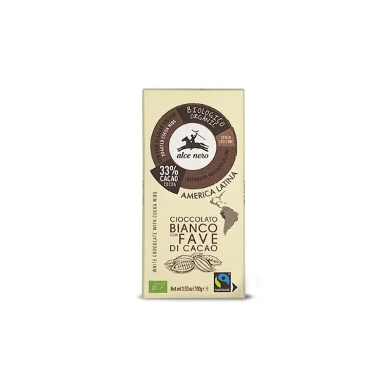 Σοκολάτα λευκή με αλεσμένους σπόρους κακάο